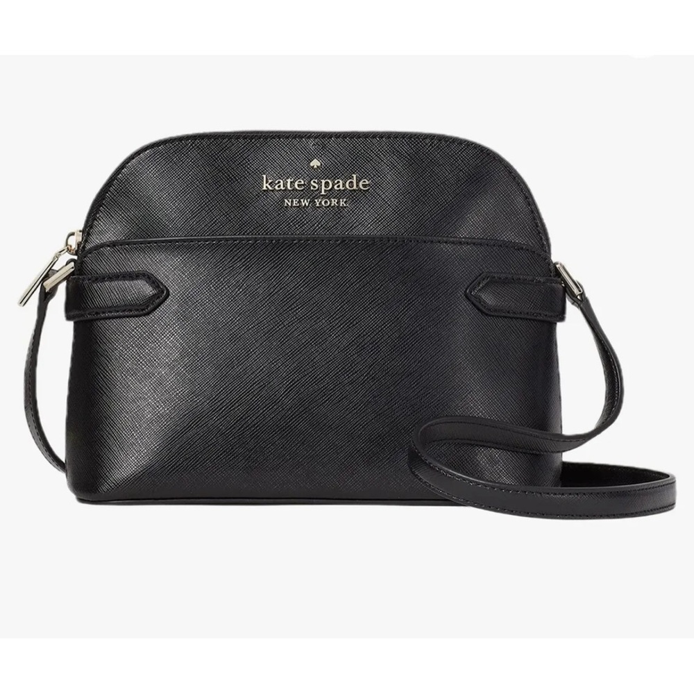 NWT Kate Spade Staci Done Saffiano Leather Crossbody Black